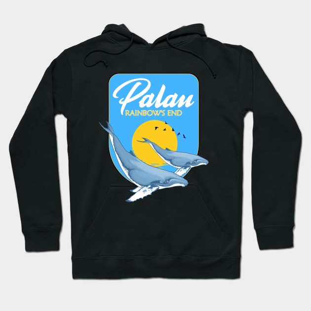 Humpback Whales Palau Rainbow's End Hoodie by NicGrayTees